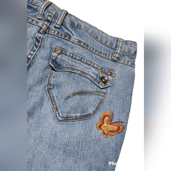 Retro ZD Clothing Embroidered Jean Capris, sz 12 - Picture 4 of 5